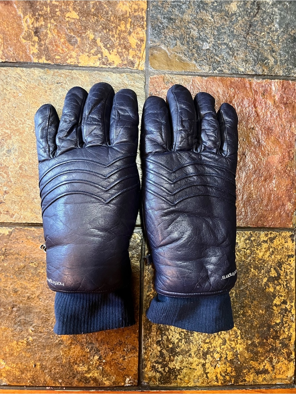 Vintage Hotfingers Men's Large Leather Ski Gloves